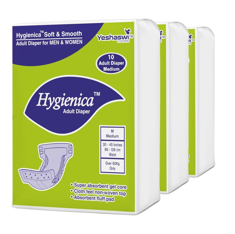 Hygienica Adult Diaper Medium -30 Pcs(Pack of 3)